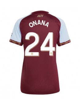 Aston Villa Amadou Onana #24 Heimtrikot für Frauen 2025-26 Kurzarm Aston Villa Amadou Onana #24 Heimtrikot für Frauen 2025-26 Kurzarm